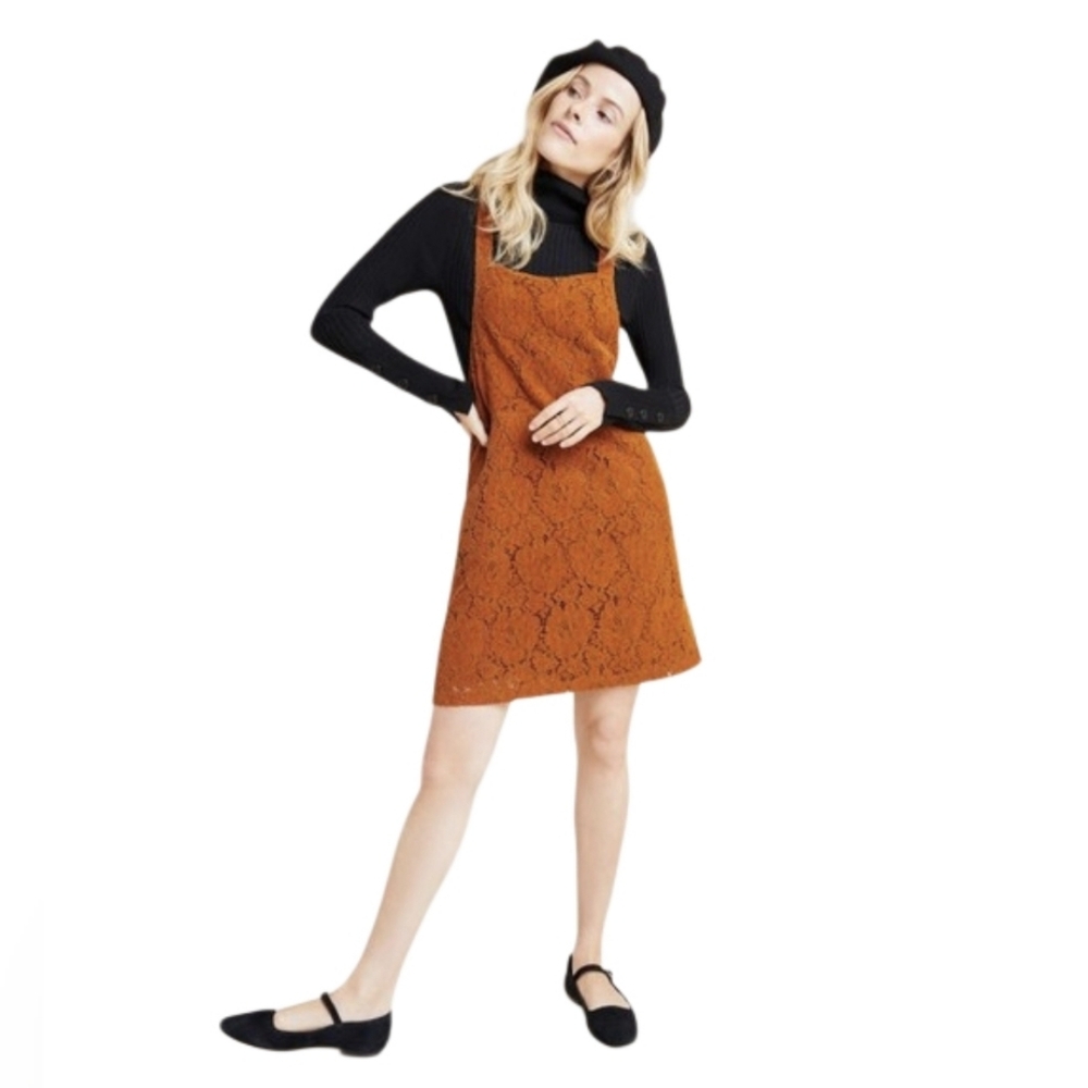 Anthropologie DOLAN Corduroy Rust Orange Brown Hattie Jumper XS